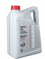Масло моторное NISSAN Motor Oil 5W-40 синтетическое 5 л