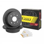 Диск тормозной задний перфорированный PRO-LINE с покрытием (комплект 2 шт) CHEVROLET LACETTI GANZ GIJ06008S