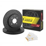 Диск тормозной задний перфорированный PRO-LINE с покрытием (комплект 2 шт) GANZ GIJ10143S