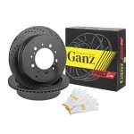Диск тормозной задний перфорированный PRO-LINE с покрытием (комплект 2 шт) TOYOTA LAND CRUSER 200 2007-> /VENT D=345MM GANZ GIJ06033S