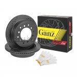 Диск тормозной задний перфорированный PRO-LINE с покрытием (комплект 2 шт) TOYOTA LC PRADO J150 GANZ GIJ06022S