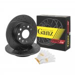 Диск тормозной задний перфорированный PRO-LINE с покрытием (комплект 2 шт) VAG A3/OCTAVIA II/VW GOLF VII/JETTA IV/TOURAN II GANZ GIJ06003S