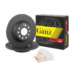 Диск тормозной задний перфорированный PRO-LINE с покрытием (комплект 2 шт) VAG A3/Q3/TT/ARTEON/GOLF7/PASSAT8/TIGUAN/KODIAQ GANZ GIJ06070S