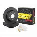 Диск тормозной задний перфорированный PRO-LINE с покрытием комплект BMW X3-E83 03-11 GANZ GIJ06203S
