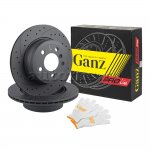 Диск тормозной задний перфорированный PRO-LINE с покрытием комплект BMW X5 E70 3.0/X6 E71 3.0 GANZ GIJ06152S