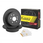 Диск тормозной задний перфорированный PRO-LINE с покрытием комплект CHERY TIGGO/D=303MM GANZ GIJ06209S