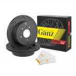 Диск тормозной задний перфорированный PRO-LINE с покрытием комплект CHEVROLET CAPTIVA GANZ GIJ06040S