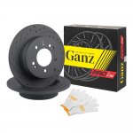 Диск тормозной задний перфорированный PRO-LINE с покрытием комплект HYUNDAI SONATA NF 2004 -> GANZ GIJ10100S