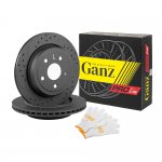 Диск тормозной задний перфорированный PRO-LINE с покрытием комплект JEEP GRAND CHEROKEE IV 2010-> /VENT D=350MM GANZ GIJ06204S