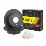 Диск тормозной задний перфорированный PRO-LINE с покрытием комплект KIA CARENS II/III 1.6/2.0L+CRDI ALL 06-> /D=275MM GANZ GIJ06169S