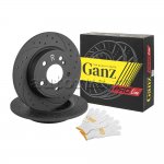 Диск тормозной задний перфорированный PRO-LINE с покрытием комплект MB A(W176)/ B(W246 )-CLASS 2012-> /D=276MM GANZ GIJ06260S