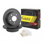 Диск тормозной задний перфорированный PRO-LINE с покрытием комплект MB W169/W245 ALL 04- GANZ GIJ06131S