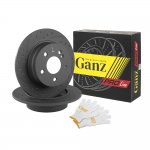 Диск тормозной задний перфорированный PRO-LINE с покрытием комплект MB W204 07-> /D=278MM GANZ GIJ06116S