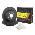 Диск тормозной задний перфорированный PRO-LINE с покрытием комплект MB W639 GANZ GIJ06136S