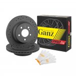 Диск тормозной задний перфорированный PRO-LINE с покрытием комплект MB X204/W211/W212 1.8…5.0L+CDI ALL 02-> /D=300MM GANZ GIJ06027S
