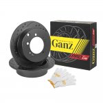 Диск тормозной задний перфорированный PRO-LINE с покрытием комплект MITSUBISHI OUTLANDER I /D=262MM GANZ GIJ06189S