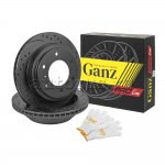 Диск тормозной задний перфорированный PRO-LINE с покрытием комплект MITSUBISHI PAJERO /VENT D=300MM GANZ GIJ10135S