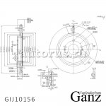Диск тормозной задний с покрытием HYUNDAI SANTA FE IV 18-> GANZ GIJ10156