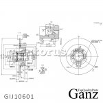 Диск тормозной задний с покрытием для RENAULT MEGANE II GRANDTOUR (03-)/SCENIс GANZ GIJ10601