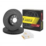 Диск тормозной передний перфорированный PRO-LINE с покрытием (комплект 2 шт) BMW X5-E70/F15 / X6-E71/F16 GANZ GIJ10046S