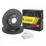 Диск тормозной передний перфорированный PRO-LINE с покрытием (комплект 2 шт) CHEVROLET AVEO/KALOS GANZ GIJ10081S