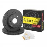 Диск тормозной передний перфорированный PRO-LINE с покрытием (комплект 2 шт) CHEVROLET LACETTI 1.4/1.6/1.8 04-> GANZ GIJ10007S