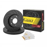 Диск тормозной передний перфорированный PRO-LINE с покрытием (комплект 2 шт) KIA CERATO 08-/ SOUL 08-/KIA CEED GANZ GIJ10098S