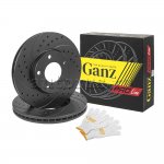Диск тормозной передний перфорированный PRO-LINE с покрытием (комплект 2 шт) MAZDA 3 1.4/1.6L ALL 03->/MAZDA 5 05-> GANZ GIJ10034S