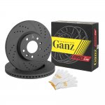 Диск тормозной передний перфорированный PRO-LINE с покрытием (комплект 2 шт) MAZDA 6 07-> /VENT D=299MM GANZ GIJ10077S