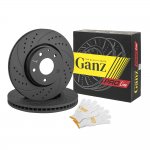 Диск тормозной передний перфорированный PRO-LINE с покрытием (комплект 2 шт) MAZDA CX-5 11-> GANZ GIJ06239S