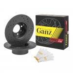 Диск тормозной передний перфорированный PRO-LINE с покрытием (комплект 2 шт) для ВАЗ 2101-07 GANZ GIJ10119S