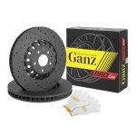 Диск тормозной передний перфорированный PRO-LINE с покрытием комплект AUDI A6(C8)/ A7 II/Q7 II/VW TOUAREG III 2018-> GANZ GIJ06241S