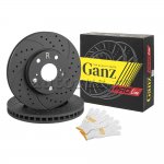 Диск тормозной передний перфорированный PRO-LINE с покрытием комплект LEXUS ES/TOYOTA CAMRY 96-01 GANZ GIJ06118S