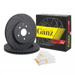Диск тормозной передний перфорированный PRO-LINE с покрытием комплект LEXUS RX-330 GANZ GIJ10066S