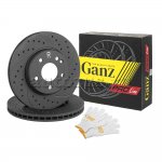 Диск тормозной передний перфорированный PRO-LINE с покрытием комплект MB W202/W203/W210 ALL 96-> /D=286MM GANZ GIJ06141S