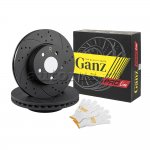 Диск тормозной передний перфорированный PRO-LINE с покрытием комплект MB W204/S204/W212 2.0-2.8I/2.2/2. GANZ GIJ06103S