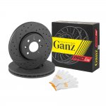 Диск тормозной передний перфорированный PRO-LINE с покрытием комплект RENAULT MEGANE II/SCENIC II /VENT.D=280MM GANZ GIJ06115S