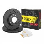 Диск тормозной передний перфорированный вентилируемый PRO-LINE с покрытием комплект BMW E36/46 GANZ GIJ06201S