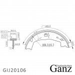 Колодки барабанные BMW E81/E87/E46/E90/F20/F30 all 98-> GANZ GIJ20106