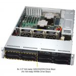 Supermicro SYS-621P-TR - 2U, 2x1200W, 2xLGA4677, iC741, 16xDDR5, 8x3.5″ bays, 2x1GbE, IPMI, RMKit