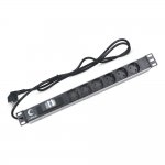 CABEUS PDU-6P-B-2EU БЛОК ЕВРОРОЗЕТОК ДЛЯ 19″ ШКАФОВ, ГОРИЗОНТАЛЬНЫЙ, 6 РОЗЕТОК, АВТОМАТ ЗАЩИТЫ 16 A , ШНУР 2М, АЛЮМИНИЕВЫЙ КОРПУС, НЕМЕЦКИЙ СТАНДАРТ