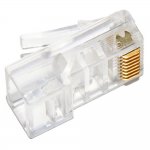 Cabeus 8P8C Коннектор RJ-45 под витую пару, категория 5e, универсальный (для одножильного и многожильного кабеля)