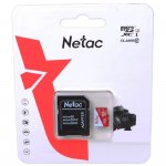 Micro SecureDigital 64GB Netac P500 ECO (с SD адаптером)