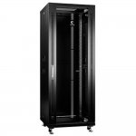 Cabeus SH-05C-32U60/80-BK Шкаф монтажный телекоммуникационный 19″ напольный для распределительного и серверного оборудования 32U 600x800x1610mm (ШхГхВ) передняя стеклянная и задняя сплошная металличес