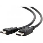 Кабель DisplayPort-HDMI Gembird/Cablexpert 1,8м, 20M/19M, черный, экран, пакет (CC-DP-HDMI-6)