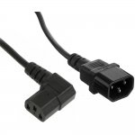 Exegate EX297751RUS Кабель питания Power EC-1,8P (C13 угловой->C14, VDE-250V-3*1.0mm2, медь, черный, 16A, 1.8м)