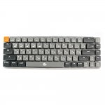 Клавиатура беспроводная Gembird KBW-7, 68кл, Rainbow, синие свитчи, BT 5.0/2.4/USB, серая