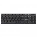 Клавиатура беспроводная Gembird KBW-250, 104кл, 12Fn, низкий профиль, 2.4 ГГц, черная