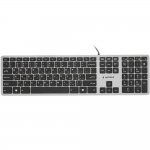 Клавиатура ноутбучного типа Gembird KB-8420,{USB, ножничный механизм, клавиши управления громкостью, 104 клавиши, кабель 1,5м}