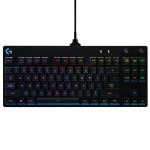 920-009393 Logitech Клавиатура Gaming Pro механическая черный USB оригинальная заводская гравировка RU/LAT